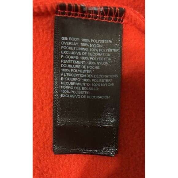 The North Face 200 Tundra Men's Red Black Pullover 1/2 Zip Fleece Jacket Sz L - Picture 7 of 7